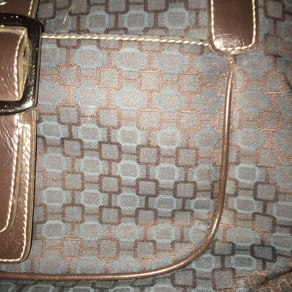 Black and Blue Square Print Handbag Purse - Picture 3 of 5